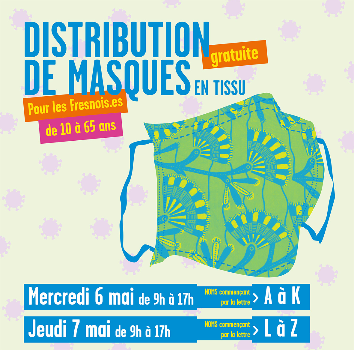 Fresnes – Distribution de masques en tissu